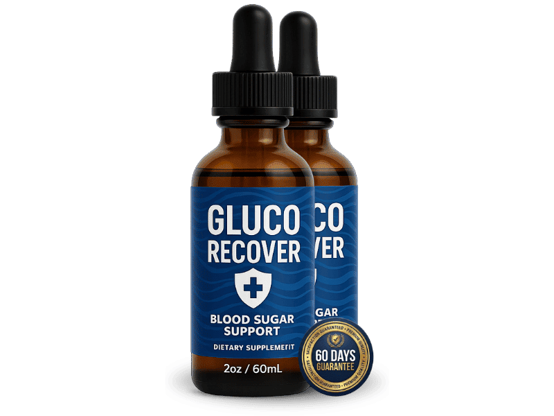Gluco Recover 2 bottle pack blood sugar support liquid drops
