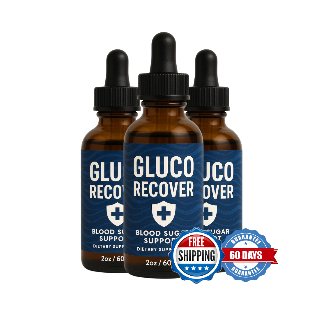Gluco Recover 3 bottle pack most popular blood sugar support liquid drops