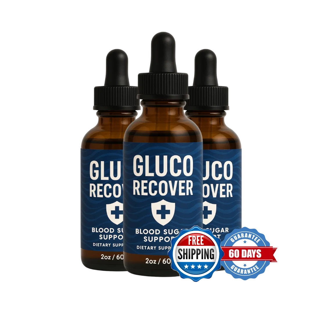 Gluco Recover 3 bottle pack most popular blood sugar support liquid drops