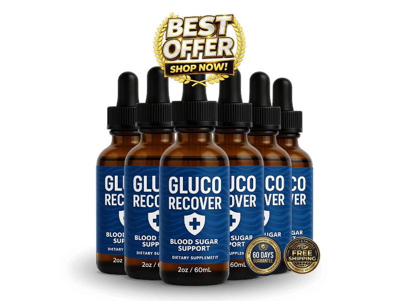 Gluco Recover 6 bottle pack best offer blood sugar support liquid drops