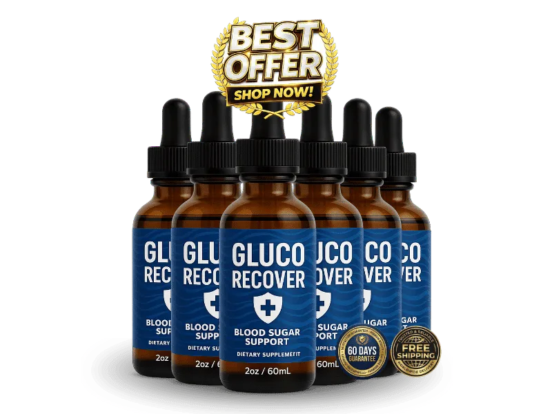 Gluco Recover 6 bottle pack best offer blood sugar support liquid drops